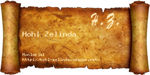 Hohl Zelinda névjegykártya